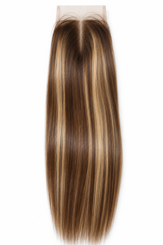 Pre-coloured closures/frontals